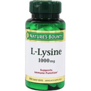 Nature's Bounty L-Lysine 1000 mg, 60 Tablets (Pack of 3)