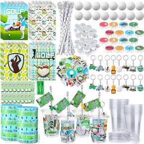 Colarr 146 Pcs Basketball Birthday Gifts Party Favors Include Basketball Pencils Mini Book Keychains Silicone Wristbands PET Cups with Lids Stickers Thank You Cards Eraser Sharpener Mini Ball