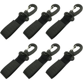 6PCS 360 Degree Rotating Magic Hooks Umbrella Stroller Magic Hooks Universal Stroller Mommy Bag Accessories Kayak Paddle Bracket Paddleboard Accessories Adjustable Fasteners