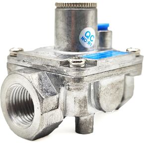 Propane Gas Pressure Regulator with 3/8"-18NPT Thread Inlet and Outlet Connection, 1/2 PSI Inlet Pressure and 10" WC Outlet Pressure