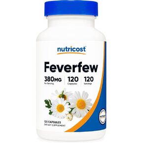 Nutricost Feverfew Capsules 380mg, 120 Capsules, Vegetarian Friendly, Non-GMO & Gluten Free
