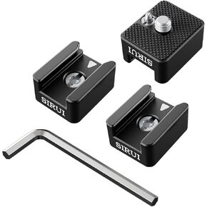 SIRUI 3 Pack NATO Rail Set, Quick Release 2"/48mm, 2.4"/60mm, and 3"/75mm Long NATO Rails with Safety Pins and 1/4" Screws for NATO Clamp Top Handle Side Handle, Kinds of Camera Rig, AM-NT467
