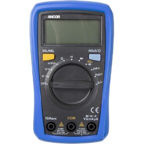 Ancor 703072 8 Function Digital Multimeter,Blue/Black
