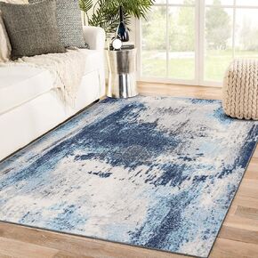 LUXE WEAVERS Contemporary Abstract Blue 8x10 Area Rug