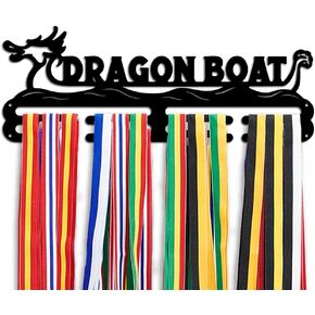 PH PandaHall Dragon Boat Theme Medal Display Rack, Personalized Wall Mounted Tiered Medal Hanger Medal Hanging Rack Sports Medal Ribbon Hanger for Living Room Bedroom Stadiums Gym