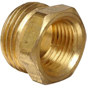 Anderson Metals - 57480-1212 Brass Garden Hose Fitting, Connector, 3/4" Male Hose ID x 3/4" Female Pipe