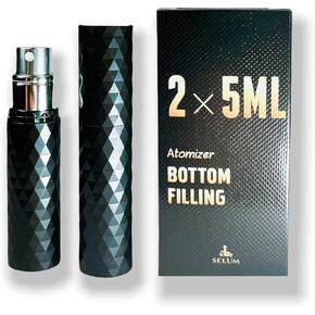 Wooden Cologne Organizer for Men with Designed Gift Box and Refillable Perfume Travel Bottle – 3 Tiered Large Cologne Stand Display Shelf – Long Matt Black Perfume Storage – Cologne Holder Tray