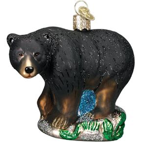 Old World Christmas Polar Bear with Cub Glass Blown Ornament for Christmas Tree