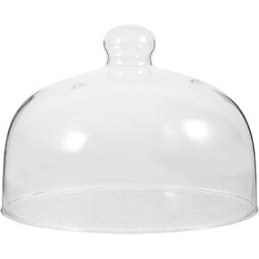 SHOWERORO 1pc Microwave Food Cover Clear Glass Butter Dish Dome Dish Protector Dessert Plates Glass Dessert Platter Cover Microwave Cover Round Decorative Tray Butter Dish Dome Tray Food
