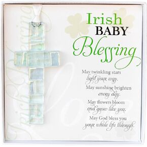 The Grandparent Gift Irish Baby Blessing Mosaic Handmade Cross
