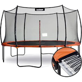 Outdoor Springless Trampolines 14 FT LeJump Flora Non-Spring ASTM Approved Recreational Big Trampoline with Enclosure Net Best Choice Outdoor Trampoline for Adults and Kids Heavy Weight Limit (14FT)