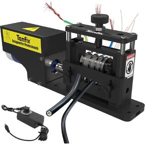 Automatic Electric Scrap Wire Stripper Machine, Cable Stripping Machine 6 Channels & 5 Carbide Blade, Stripping Wire Tool from 300MCM to 15 AWG, Efficient recycling of Copper Wire (Automatic)