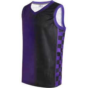 Pullonsy Men's Mesh Athletic Basketball Jersey V-Neck Hip Hop Sports Shirts Fans Tank Top