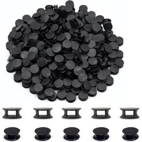 Meexzoom 400 PCS Buckle Plastic Button - DIY Shoes Charms Back Upgrade Design - Plastic Clear Buckle Buttons - Wristband Charm Backs - The Perfect Charms Accessories for DIY Shoes Project