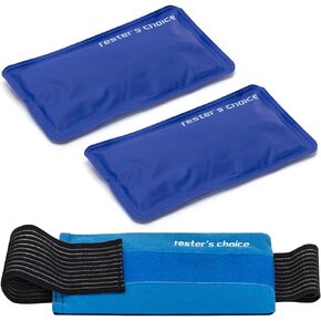 Rester’s Choice Large Ice Packs & Wrap - Use as Hip Ice Pack Wrap, or Cold Pack for Injuries, Shoulder, Knee, Back Pain – Hot & Cold Therapy for Swelling, Surgery - 11x14.5" | (2 Gel Packs + 1 Wrap)