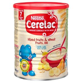 Nestle Cerelac, Mixed Fruits & Wheat with Milk, 14.1 Ounce Cans (Pack of 4)