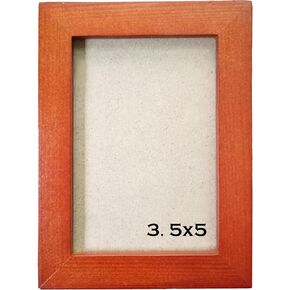 ZXT-parts 3.5x5 Picture Frames Brown Photo Frame. Solid Wood, Plastic Panel, The Tabletop or The Wall.