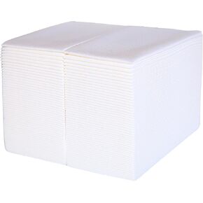 Linen-Feel Disposable Hand Towels for Bathroom [Pack of 200, 15.5" x 12"] - Soft & Absorbent Cloth-Like Disposable Guest Towels - Ideal for Wedding Reception, Bathroom or Dinner Party (200, White)