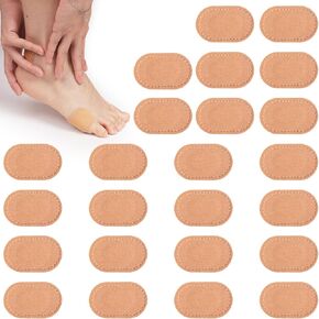 24pcs Toe Cushion Protectors Patches, Comfortable Adhesive Pads Lessen Pain Friction Adhesive Tape Anti-Slip Waterproof Foot Cushions Corn Remover Guards for Women Men Feet