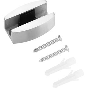 304 Stainless Steel Floor Bottom Track Replacement Floor Door Stopper Bumper for Frameless Sliding Glass Doors Shower Room Glass Partition