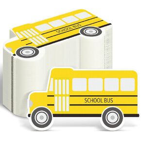 Tinlade 100 Pcs Back to School Disposable Napkins for School Yellow School Bus Hand Towels Kids Classroom Hand Towels Paper Napkins School Supplies Decor for School Party Dinners in Saudi Arabia