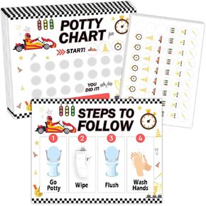 Ballerina Theme Potty Training Chart with Stickers for Toddlers Boys & Girls, Step to Follow, Motivational Toilet Training Routine Chart Including Potty Training Chart, Instruction, Stickers-04