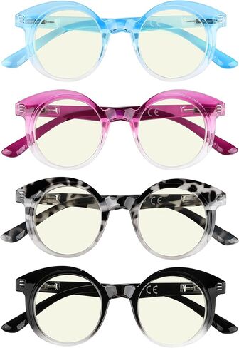 Eyekepper 4-pack نظارات قراءة دائرية للنساء قارئ عدسات صغيرة +1.25 in Saudi Arabia