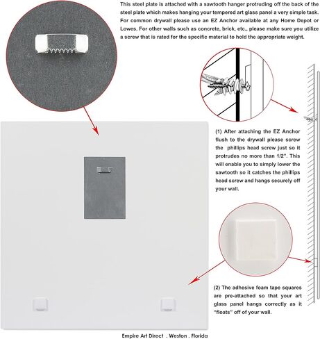 لوحة فنية جدارية من الزجاج المقوى العائمة بدون إطار من Empire Art Direct جاهزة للتعليق، 60.96 سم × 60.96 سم، زهور بالأشعة السينية الزرقاء in Kuwait