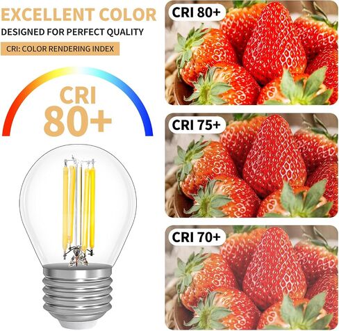 E12 LED Bulb Candelabra 40W Equivalent LED Chandelier Light Bulbs, 2700K Warm White, Non-Dimmable, 450Lumens Vintage LED Edison Bulb, CRI 80+, Clear Glass, Pack of 6 in Saudi Arabia