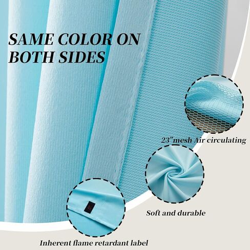 5x8ft Hospital Curtains with Grommets Medical Privacy Fire Retardant Hospital Curtains for SPA Lab Clinic Room Divider (1 Panel, Blue, 5x8ft) in Kuwait