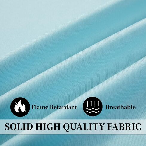 5x8ft Hospital Curtains with Grommets Medical Privacy Fire Retardant Hospital Curtains for SPA Lab Clinic Room Divider (1 Panel, Blue, 5x8ft) in Kuwait