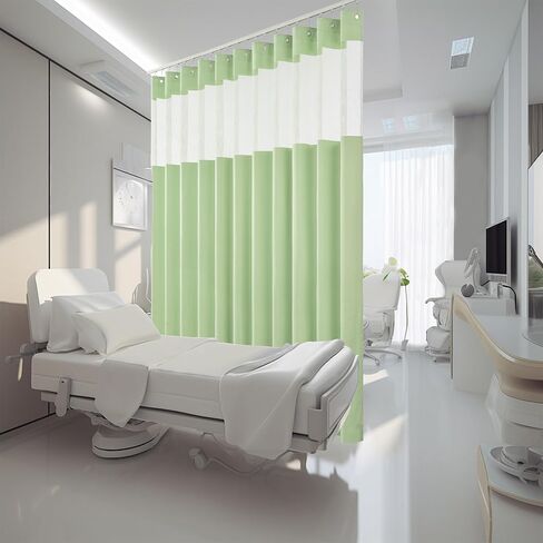 5x8ft Hospital Curtains with Grommets Medical Privacy Fire Retardant Hospital Curtains for SPA Lab Clinic Room Divider (1 Panel, Blue, 5x8ft) in Kuwait
