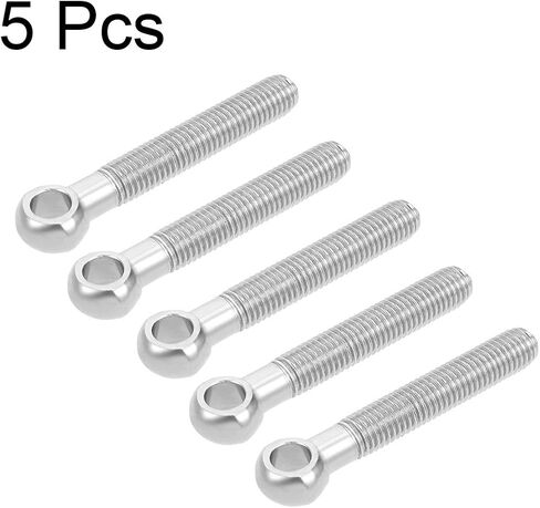 Uxcell M12 x 80mm 304 آلة الفولاذ المقاوم للصدأ الكتف رفع مسمار بعروة تزوير 5 قطعة in Saudi Arabia