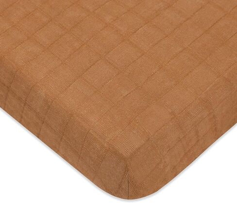 Babyletto 100% Organic Cotton Mini Crib Sheet, GOTS-Certified, Fitted 360°, Ultra-Soft and Breathable Muslin - Daisy in Kuwait