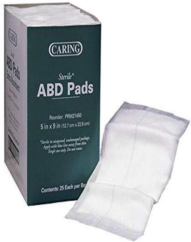 Medline Essentials Nonsterile Abdominal Pads, 5" x 9", Pack of 576 in Saudi Arabia