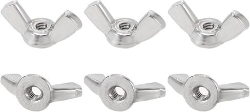 1/2-13(D) Butterfly Wing Nuts - 1Pack - Good for Construction Industry - 304 Stainless Steel Butterfly Wing-Nut - Silver in Saudi Arabia