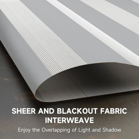 Cordless Zebra Blinds for Windows - Privacy 30" W X 72" H (White) 100% Blackout Roller Shades, Dual Layer Roller Blinds & Shades Easy Pull Down, Day Night Blinds for Home & Office in Saudi Arabia