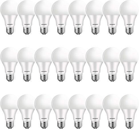 إضاءة حيوية 24 حزمة مصابيح LED 60 وات A19، أبيض دافئ 3000K، E26 مصابيح إضاءة LED ذات قاعدة متوسطة، 750 لومن، غير قابلة للتعتيم، مدرجة في قائمة UL in Kuwait