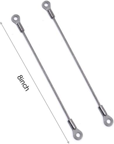 10pcs Cabinet Door Restraint,Cupboard Door Protector Hinge Limiter, Door Hinge Limiter Stainless Steel Restraint Cable (6 Inch) in Saudi Arabia