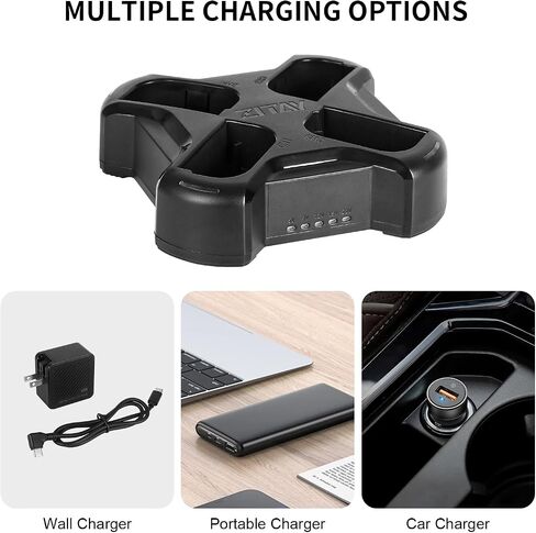 ZITAY Fast 4-Channel Compact Charger Compatible with Canon LP-E6, LP-E6N, and LP-E6NH Type Batteries in Kuwait