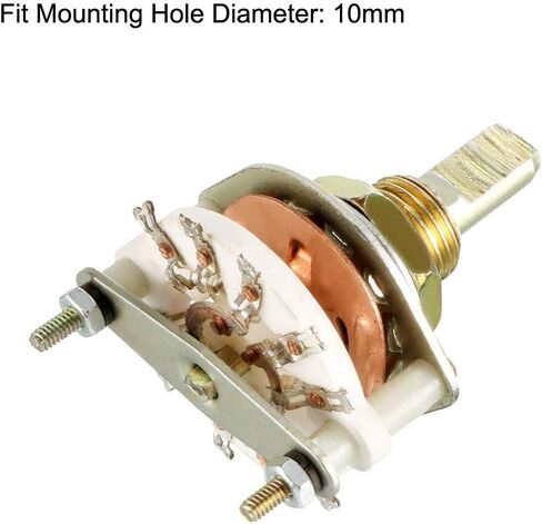 uxcell 4Pcs 10Pin 2P4T 2 Pole 4 Position Selectable Single Deck Band Selector Rotary Switch in Saudi Arabia