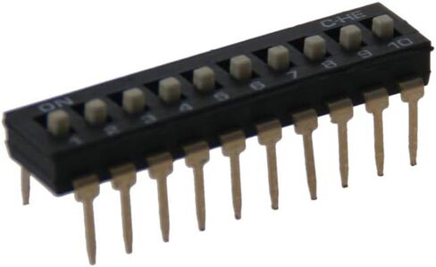 Fielect 10pcs Red DIP Switch Horizontal 1-5 Positions 2.54mm Pitch for Circuit Breadboards PCB in Kuwait