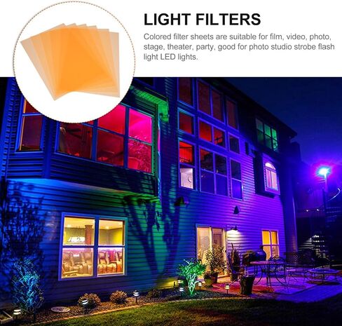 Hemobllo 6Pcs Colored Light Diffuser Sheet 11.69 X 8.26 in PVC Filter Sheet for Photography Classroom Light Filters Color Correction Art Projects Reading Support in Saudi Arabia