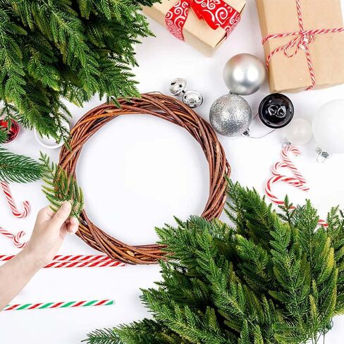 ZYP 50 PCS Christmas Artificial Pine Needles Branch Garland Artificial Green Pine Needles Branch, Fake Craft Greenery Pine Picks for DIY Wreath Christmas Embellishing and Home Garden Decor in Kuwait