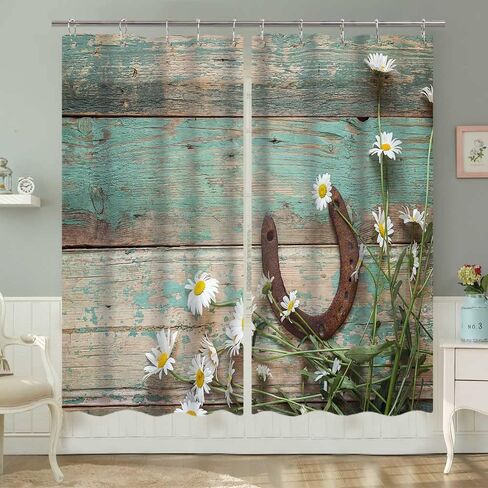 Jawo ريفي مزرعة ستائر المطبخ، البط البري ديزي مزرعة نمط ستائر المطبخ ريفي الزهور الصفراء ديزي الستارة نافذة العلاجات الخشب مزرعة المطبخ الستائر لغرفة النوم، 55x39 بوصة in Kuwait