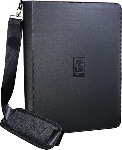 PRO365 1000+ حافظة بطاقات التداول + صندوق تخزين بطاقات إضافي يمكنك صنعه بنفسك! | محفظة ألبومات بدون حلقة ذات 16 جيبًا وأكمام جانبية | الموثق طويل الأجل | بيندر لبطاقات التداول الرياضية/المصورة/الرسوم المتحركة (بني) in Kuwait