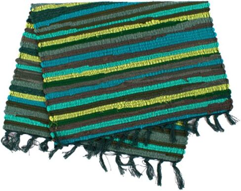 20" x 31" Cotton Handmade Reversible Chindi Rag Rugs,Multi Color Hand Woven Striped Area Bath Rug Mat Carpet with Tassels Machine Washable,for Laundry Room Kitchen Livingroom Hallway Entryway in Saudi Arabia