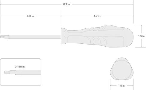 TEKTON T25 Torx High-Torque Black Oxide Blade Screwdriver | 26804 | Made in USA in Saudi Arabia