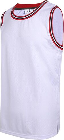 Pullonsy Men's Mesh Athletic Basketball Jersey V-Neck Hip Hop Sports Shirts Fans Tank Top in Saudi Arabia
