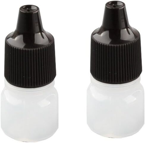 24 قطعة 5 مل زجاجة قطارة بلاستيكية فارغة قابلة لإعادة الملء، زجاجة بلاستيكية، وعاء/حاوية قطارة سائلة مع غطاء أسود (قطرات من القابس يمكن إزالتها) in Kuwait